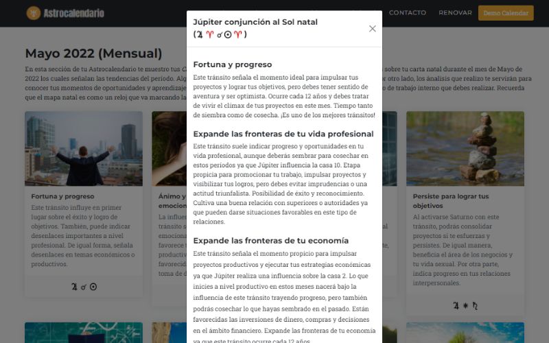 ¿Cómo es el Astrocalendario Diario?