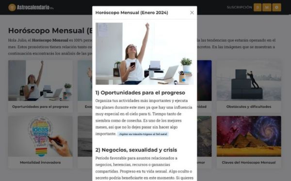Astrocalendario Plus- Horóscopo Mensual